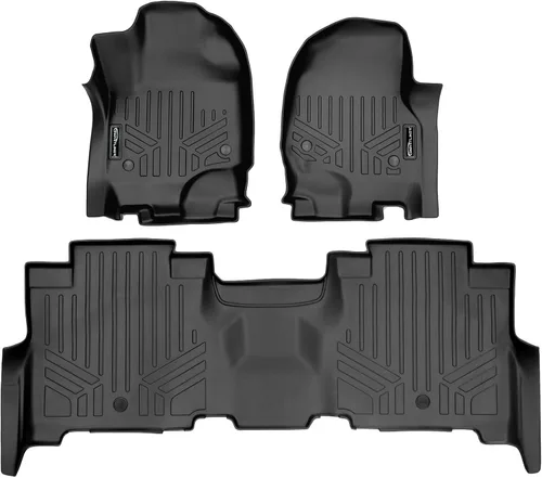 Vista 15 de MAXLINER Alfombrillas de segunda fila, color negro para Ford Expedition/Lincoln Navigator 2007-2017
