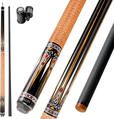 Vista 13 de KONLLEN Carbon Fiber Pool Cue Stick 58-inch Professional Pool Sticks for Adults Full Carbon Technology Low Deflection Pool Cue Billiard Cues with