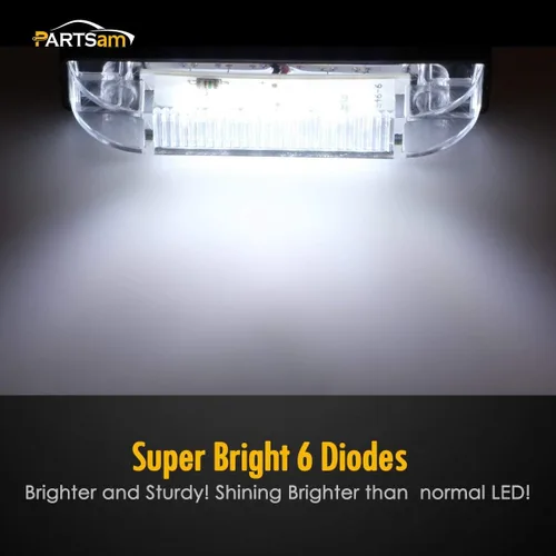 Vista 5 de Partsam 6X 4 Marine/Boat Slim Line Clear LED Utility Strip Light 6 Diodos sellados