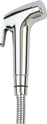Brondell PS-91C PureSpa Essential – Pulverizador manual de bidé para inodoros, incluye manguera de metal en espiral y funda, temperatura ambiente,