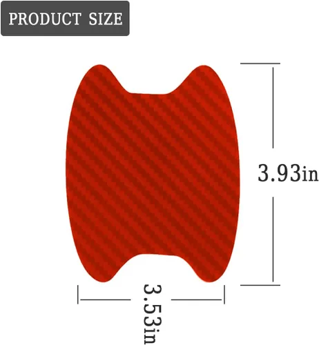 Vista 36 de 4 unidades de protector de puerta de automóvil de fibra de carbono antiarañazos, película protectora para manijas de auto sin marcas, universal