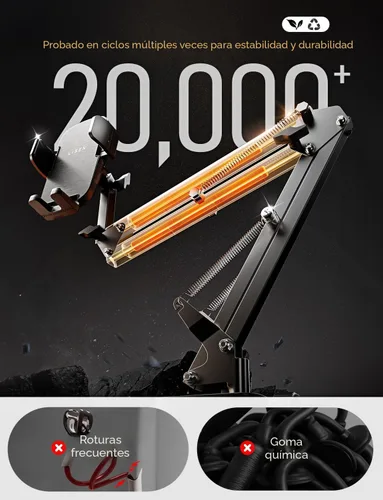 Vista 2 de LISEN Soporte de cuello de cisne para escritorio de cama [3ª actualización], soporte de teléfono celular para escritorio, cama, accesorios