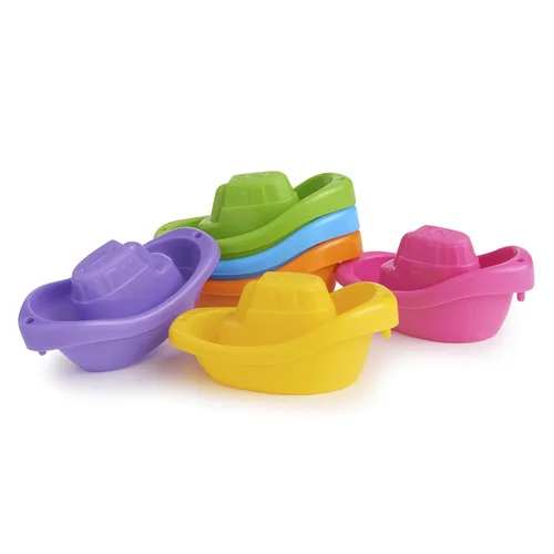 Juguete de baño Munchkin, pequeño tren de botes, cantidad 6
