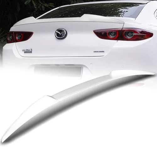 Vista 8 de W-Power - Alerón para tapa trasera de maletero de plástico ABS estilo V compatible con Mazda 3 Sedán 2019-2023, 2020 2021 2022 (negro mate)