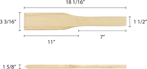 Vista 2 de TrueCraftware - Paleta de mezcla de madera de 18 "-Accesorios de cocina Cuchara de puré de madera de mango largo Espátula mezcladora para cocinar