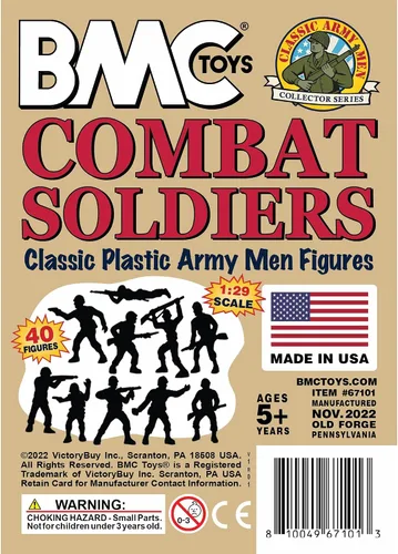 Vista 7 de BMC Classic Tan Plastic Army Men - 40 figuras de soldado de la Segunda Guerra Mundial - Fabricado en Estados Unidos Bronceado