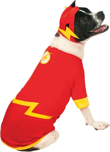 Rubies Costume colección de DC héroes y villanos, disfraz de Flash para mascotas, S, Rojo