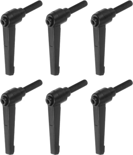 Vista 28 de HARFINGTON 6 manijas de palanca de sujeción ajustables M6 x 0.984 in de rosca macho, perillas de tornillo giratorio de bloqueo de trinquete