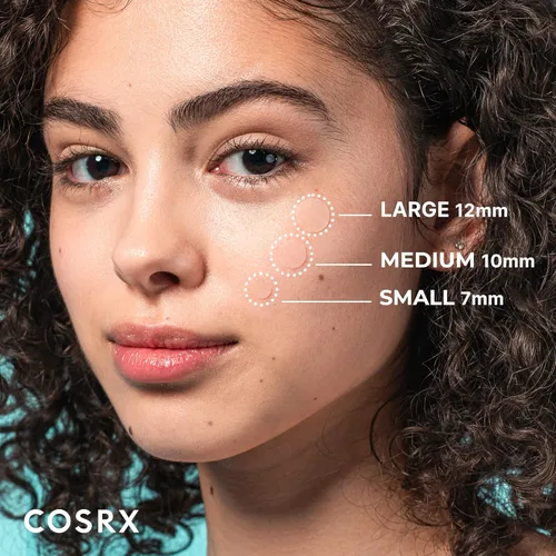 Vista 3 de COSRX - Parche para acné, hidrocoloide absorbente, original, 3 tamaños, parches para cubrir imperfecciones y espinillas, pegatinas para manchas