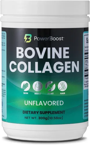 POWERBOOST Polvo de péptidos de colágeno – Apoya el cabello, las uñas, la piel, los huesos y las articulaciones, sin sabor, sin lácteos, proteína de