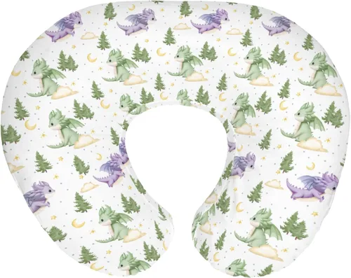 Vista 13 de Fundas de almohada de lactancia de dragón y caballeros de cuento de hadas para niños y niñas, dragones de fantasía, castillo de princesa, funda