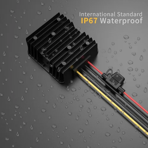 Vista 5 de Convertidor CC de 12 V a 24 V, convertidor Dc-DC de 12 V a 24 V 10 A 240 W con fusible impermeable convertidor elevador para carrito de golf, luz