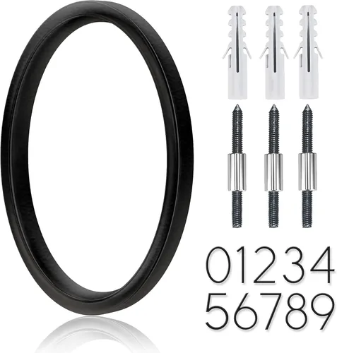 Vista 15 de Número flotante de acero inoxidable de 5 pulgadas, números de casa modernos de metal, número de decoración de buzón de puerta de jardín con kit