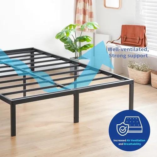 Vista 6 de Olee Sleep - Base de cama plegable de metal de 14 pulgadas, base de colchón de acero, base cómoda, fácil almacenamiento debajo de la cama, sin