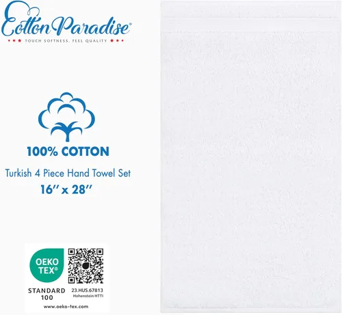 Vista 348 de Cotton Paradise 100% Cotton Turkish Washcloth Set for Bathroom, 4 Piece Soft Absorbent Small Hand Face Towels Wash Rags, Lilac