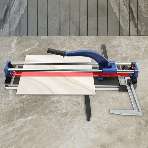 Vista 2 de Cortador de azulejos, cortador manual de azulejos de 24 pulgadas, doble riel con posicionamiento preciso, medición ajustable de 0 a 90°, rueda