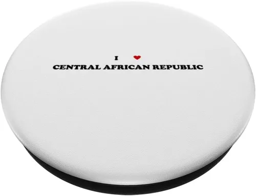Vista 2 de Country Heart Pride - Funny I Love Central African Republic PopSockets Standard PopGrip