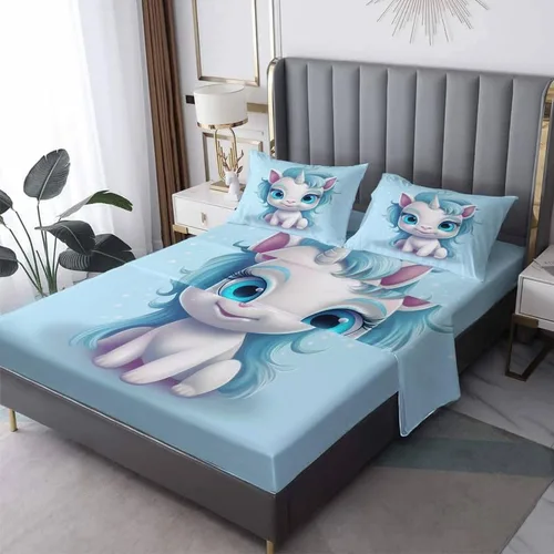 Vista 11 de Juego de sábanas tamaño individual: bonitas sábanas de cama con diseño de gato kawaii, sábanas y fundas de almohada de gatito, microfibra suave