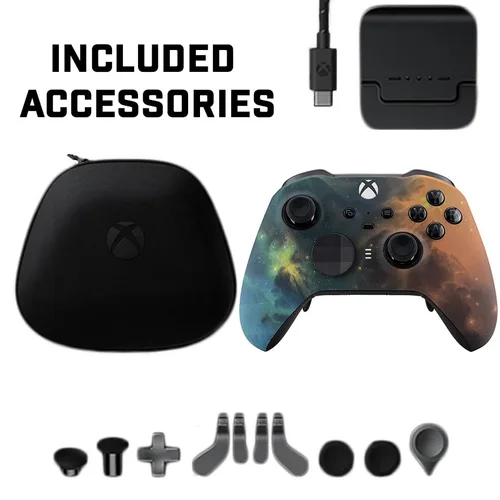 Vista 5 de Custom Controllerzz Elite Series 2 Controller Compatible With Xbox One, Xbox Series S and Xbox Series X (Vibrant Universe)