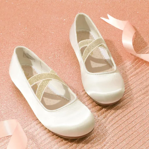 Vista 4 de DREAM PAIRS Zapatos de vestir tipo bailarina, de piso, para niñas Mary Jane