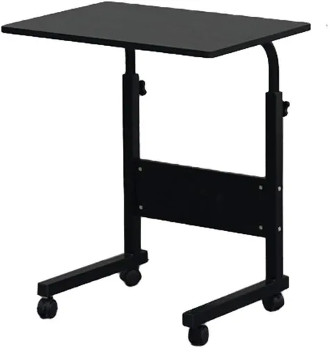 Vista 12 de Mesa auxiliar de sofá con ruedas, escritorio extraíble para computadora portátil, mesa de café con ruedas ajustable en altura, escritorio auxiliar