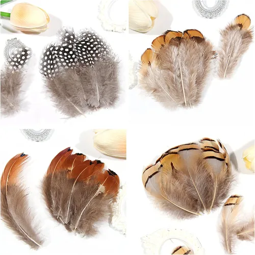 Vista 3 de SendyFeather 200 plumas naturales de 10 estilos surtidos de plumas para atrapasueños, manualidades, decoración de bricolaje