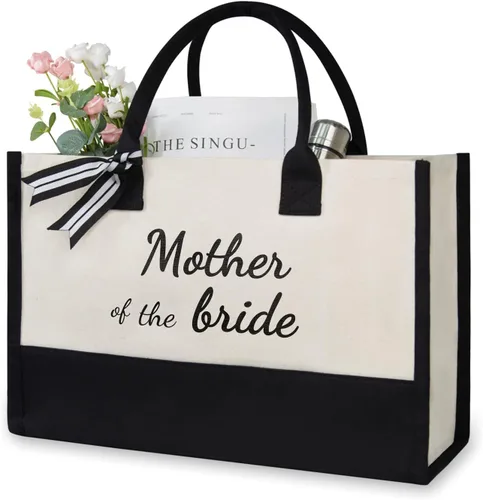 Vista 75 de TOPDesign Canvas Tote Bag, Bridal Shower Gifts for Bride, Wedding Bachelorette Bride Gifts Shoulder Bag