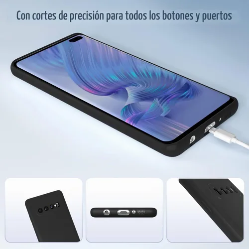 Vista 6 de Funda de silicona suave TPU para Galaxy S10 Plus, color negro