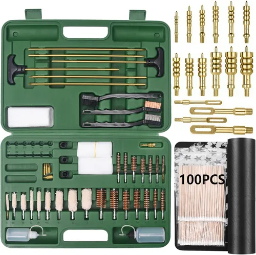 Vista 11 de iunio Kit de limpieza universal de pistola, con alfombrilla y funda, escobillas de latón completas, varillas y adaptadores, para todas las pistolas