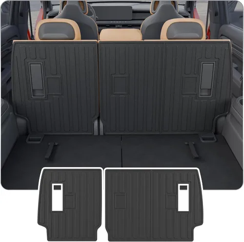 Alfombrillas Protectoras Compatible con Toyota 4Runner 2025 2026 de 7 Asientos Protector de Asiento Trasero de 2da Fila Cubierta TPE Forros para