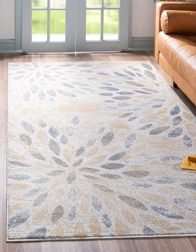 Vista 13 de Unique Loom Sumter Collection - Alfombra Rhett (2 pies x 6 pies, gris/azul marino)