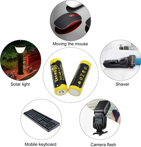 Vista 4 de TRENDBOX 14430 3.2V 450mAh Batería LiFePo4 Baterías solares recargables para jardín al aire libre Luz 4 Pack