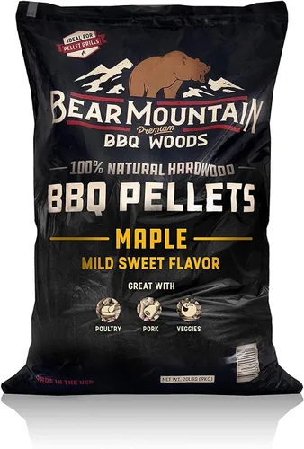 Vista 14 de Bear Mountain - Pellets de madera natural para ahumador, parrilla y barbacoa, 20 libras, aliso, accesorios de pellets de madera dura de primera