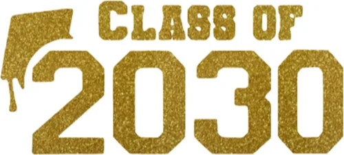 Vista 15 de Class of 2030 Iron On Decal, Graduation Shirt Transfer, Graduate Tshirt Patch, DIY Crafts, Graduation Cap, Pick Size and Color, Iron-On Almost Black