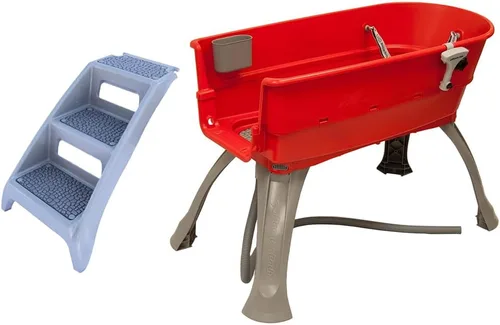 Vista 3 de Booster Bath - Baño grande y elevado para mascotas, L, Lila