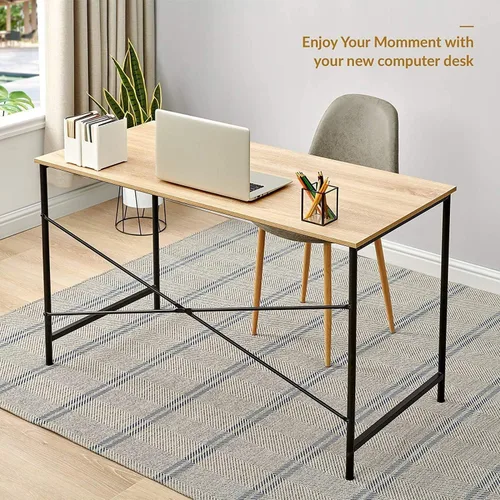 Vista 5 de wOod-it Escritorio de lectura para estudiante de 47 pulgadas, mesa de trabajo de madera, escritorio de computadora para oficina en casa y sala