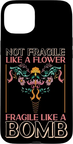 Vista 9 de iPhone 13 Pro Max feminista no frágil como una flor frágil como una bomba