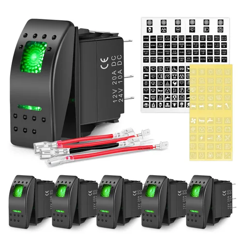 Vista 17 de Nilight Interruptor de 3 vías de encendido y apagado, control de palanca basculante, una sola carga desde dos ubicaciones separadas, interruptores