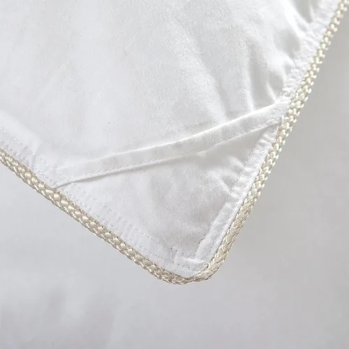 Vista 5 de Cobertor Grandeur Linen de lujo, 1200 hilos, cobertor alternativo con plumas de ganso, 100 % algodón egipcio, color blanco liso, 750 potencia