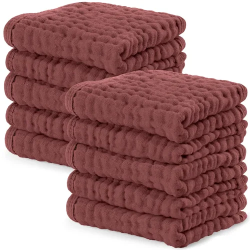 Vista 79 de Comfy Cubs - Paquete de 10 trapos de muselina para eructos, 20 x 10 pulgadas, grandes, de 6 capas, ultra absorbentes, 100 % algodón para babero