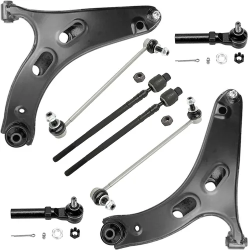 Vista 210 de Detroit Axle - Kit de 8 piezas para Chevy GMC Silverado Sierra Suburban 1500 Yukon Cadillac Escalade 2 brazos de control superior, 2 barras