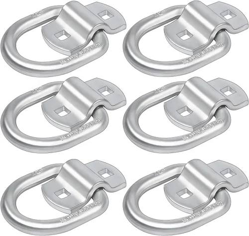 Vista 8 de Easily Anclaje de amarre de anillo en D de 1/2 pulgada 12000 libras forjado soldado, para remolque, camión, soporte de cama, puntos cerrados