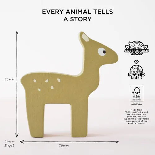 Vista 6 de Le Toy Van - Rompecabezas de madera Petilou Forest Stacker y bolsa de juguete educativo para actividades de equilibrio Gran regalo para niños