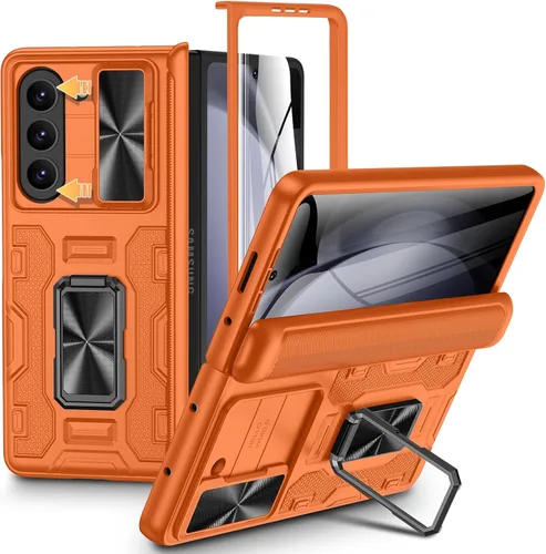 Vista 32 de VEGO Funda para Galaxy Z Fold 4 con Cubierta de Cámara Deslizante y Protección de Bisagra Funda con Protector de Pantalla Soporte Magnético de 360°
