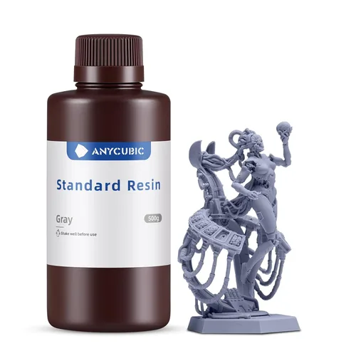 Vista 31 de ANYCUBIC - Resina de curado UV de 405 nm para impresión 3D SLA y LCD, alta precisión, rapidez de curado y excelente fluidez (color blanco, 37.27 oz)