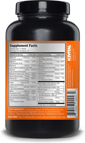 Vista 5 de JYM Supplement Science VITA JYM Multivitamínico deportivo diseñado para atletas, 60 tabletas