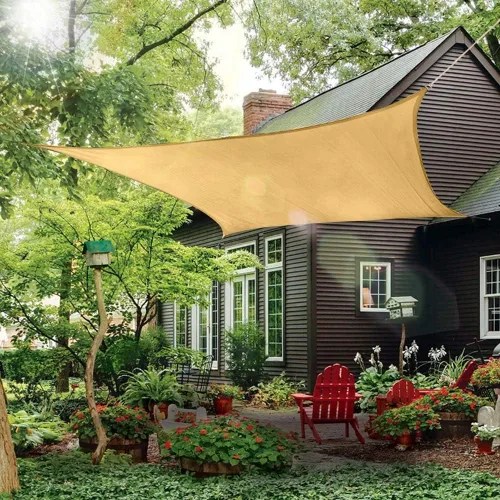 Vista 31 de Toldo rectangular con dosel para patio, 6 pies x 8 pies, de tela para sombra en exteriores - Protección solar para pérgola, patio trasero, jardín