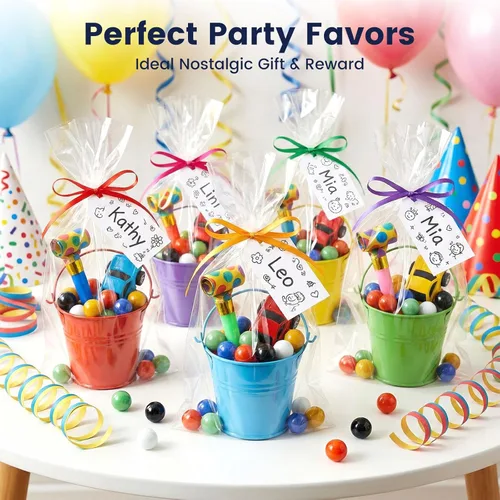 Vista 5 de POPLAY Juego de 60 canicas de vidrio, para juego de mesa de mármol, juego de mesa de damas chinas, 5/8 pulgadas, 6