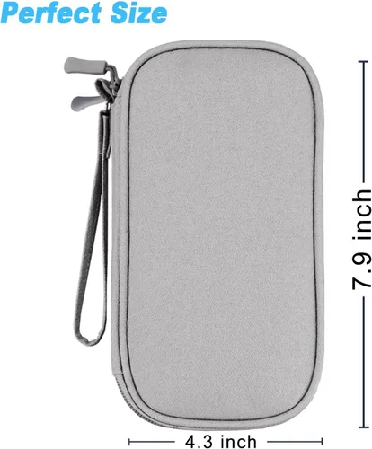 Vista 4 de Organizador electrónico, organizador de cables de viaje, bolsa de transporte para accesorios electrónicos, portátil, impermeable, doble capa, bolsa
