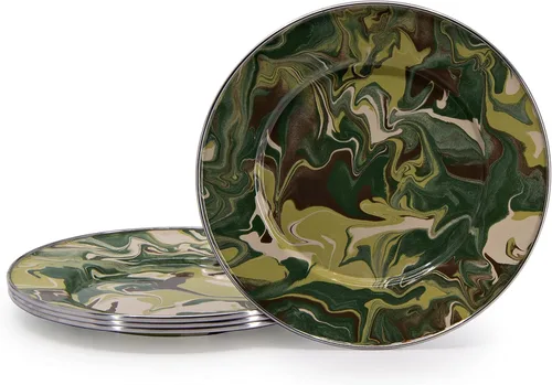 Vista 13 de Golden Rabbit Enamelware Sandwich Plates, 8.5 inch, Americana, Set of 4